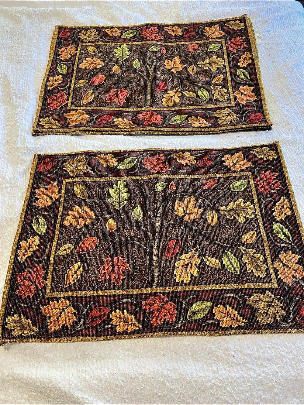 Fall leaf Brown & Multicolor placemats